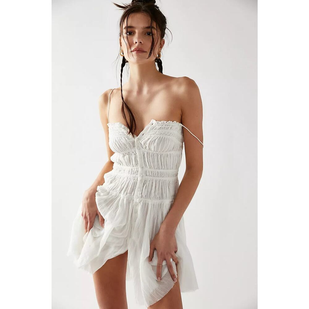 Free People Lausanne Slip White - M